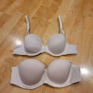 ThirdLove Classic Strapless Classic T-Shirt Bra Bundle Size 34A 1/2